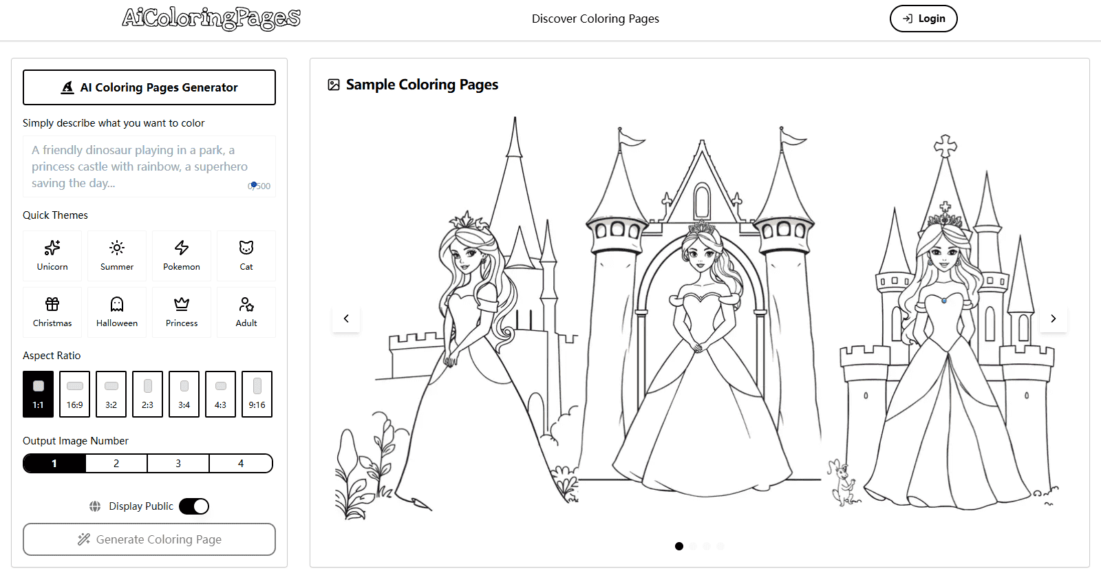 AI Coloring Pages Generator screenshot 1
