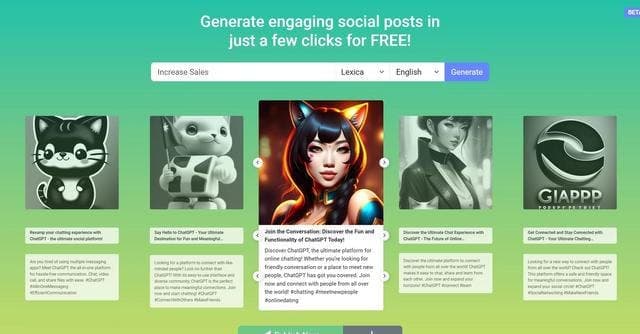 Social Post Generator screenshot 1