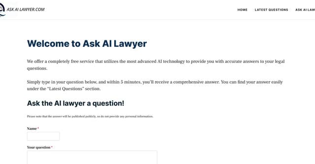 Free AI Legal Advisor screenshot 1