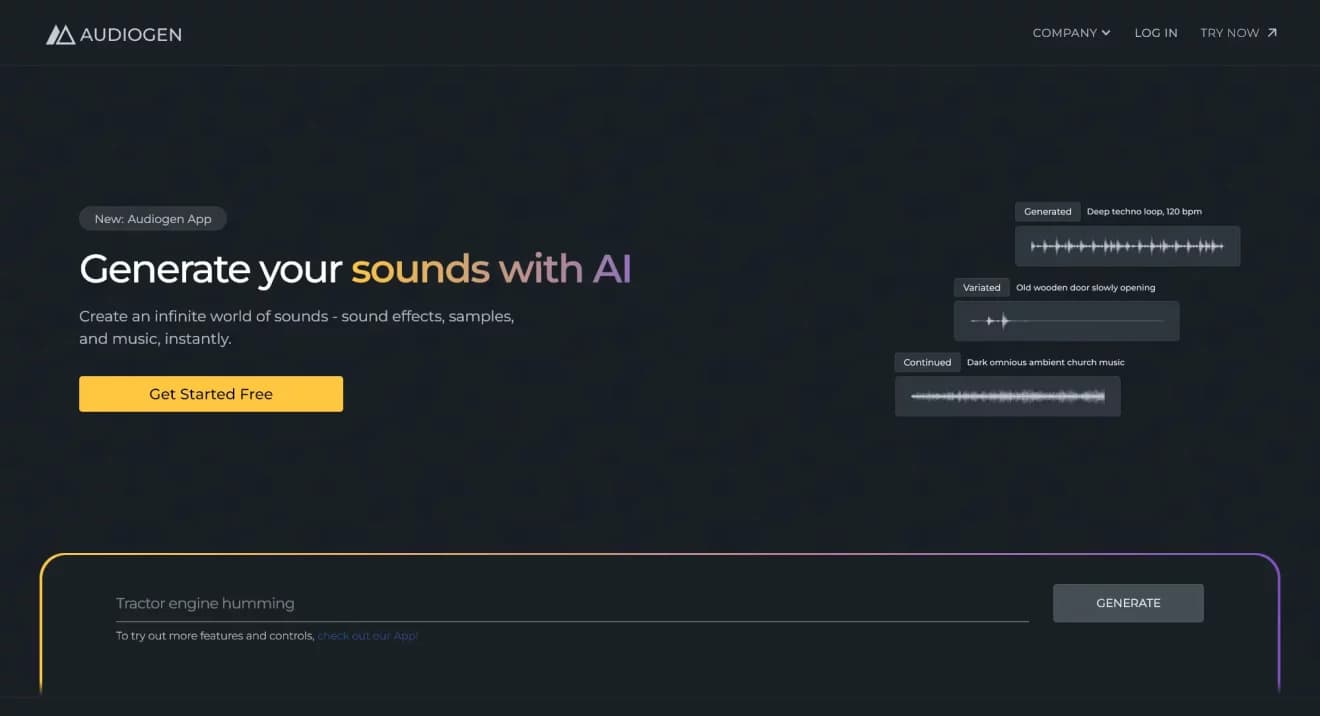Audiogen screenshot 1