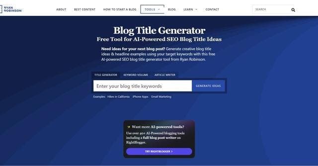 Blog Title Generator screenshot 1
