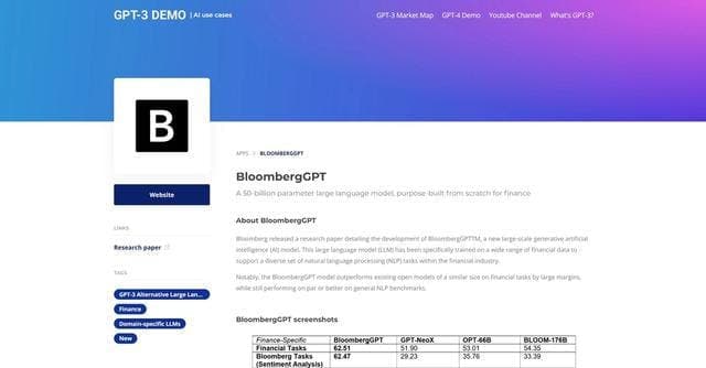 BloombergGPT Finance Model screenshot 1