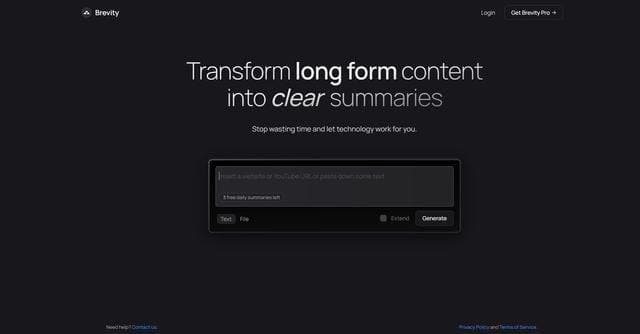 Brevity Summarizer screenshot 1