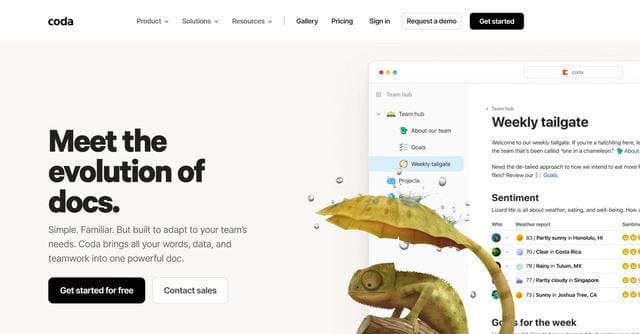 Coda Workspace screenshot 1
