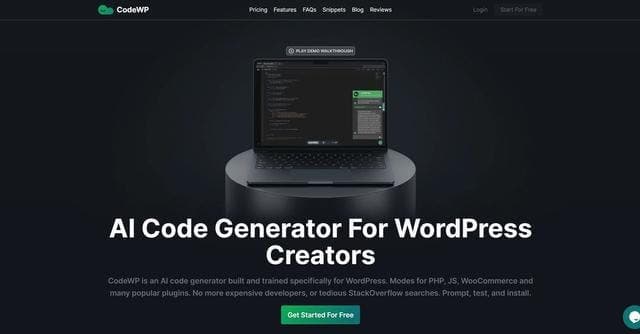 CodeWP screenshot 1