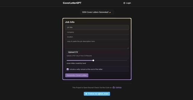 Cover Letter Generator screenshot 1