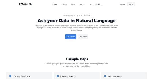 DataLang Chatbots screenshot 1