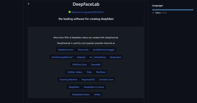 DeepFaceLab screenshot 1