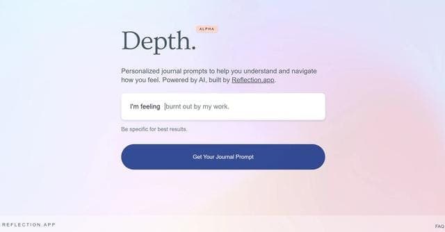 Reflection Journal screenshot 1