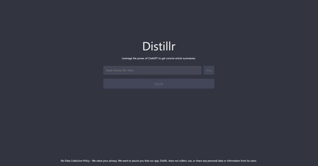 Distillr screenshot 1