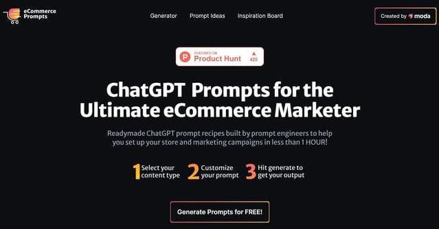 ECommerce Prompt Generator screenshot 1