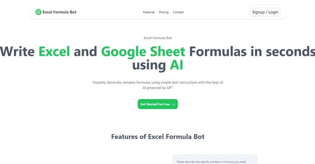 Excel Formula Bot screenshot 1