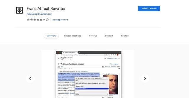 Franz Text Rewriter screenshot 1