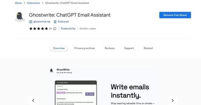 Ghostwrite screenshot 1
