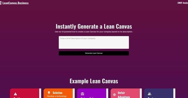 Lean Canvas Maker screenshot 1