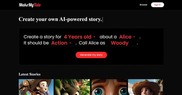 MakeMyTale screenshot 1