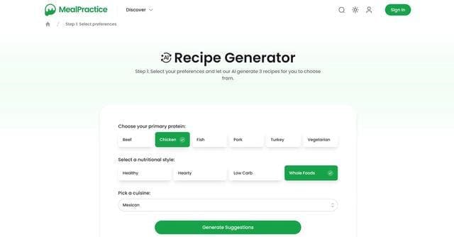 Recipe Generator screenshot 1
