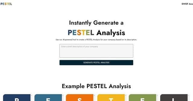PESTEL Analysis Generator screenshot 1