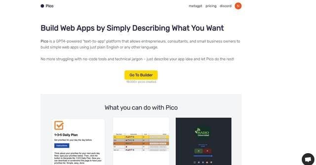 Pico App Builder screenshot 1