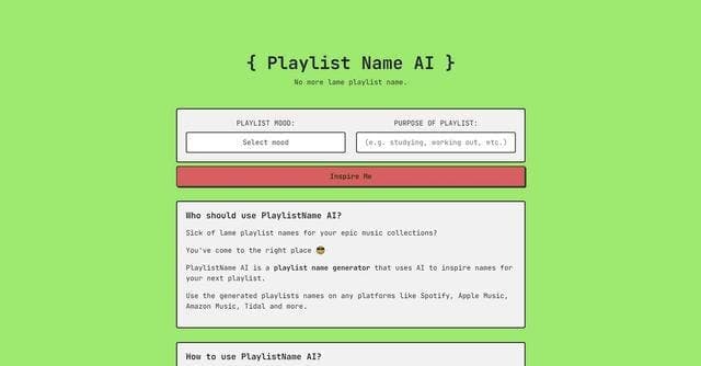 Playlist Name Generator screenshot 1