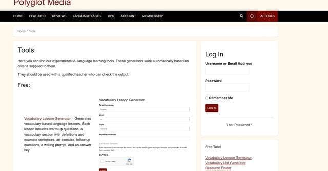 Polyglot Learning Tools screenshot 1
