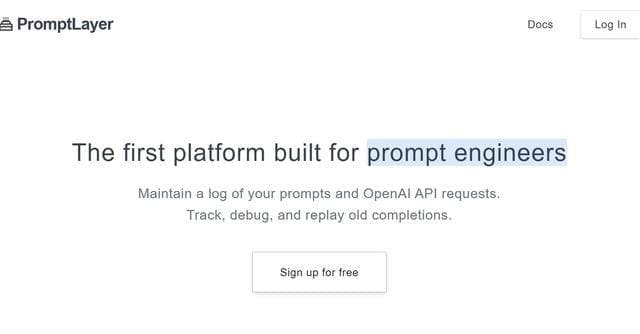 PromptLayer screenshot 1