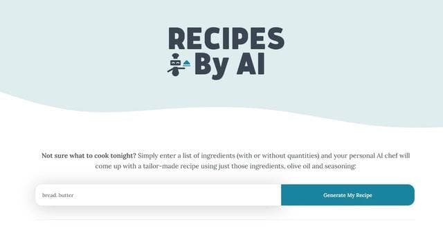 Recipes By AI screenshot 1