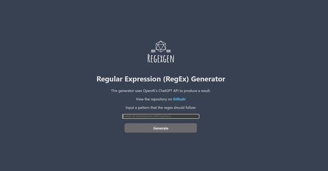 RegEx Generator screenshot 1