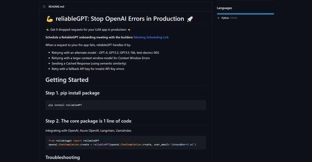 ReliableGPT screenshot 1