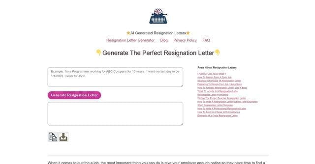 Resign.ai screenshot 1