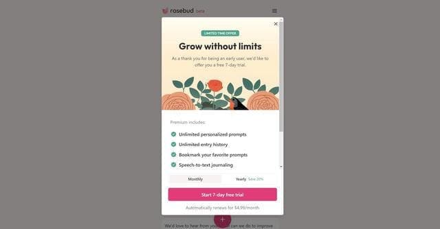 Rosebud screenshot 1