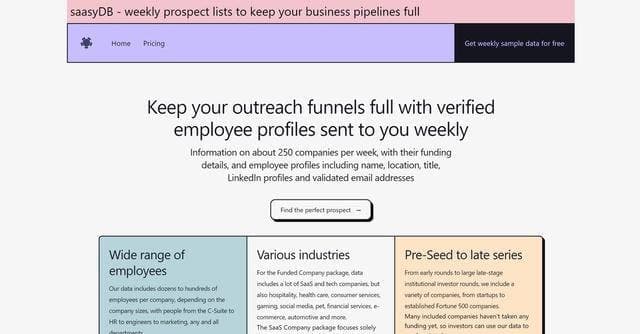 SaaS Lead Database screenshot 1
