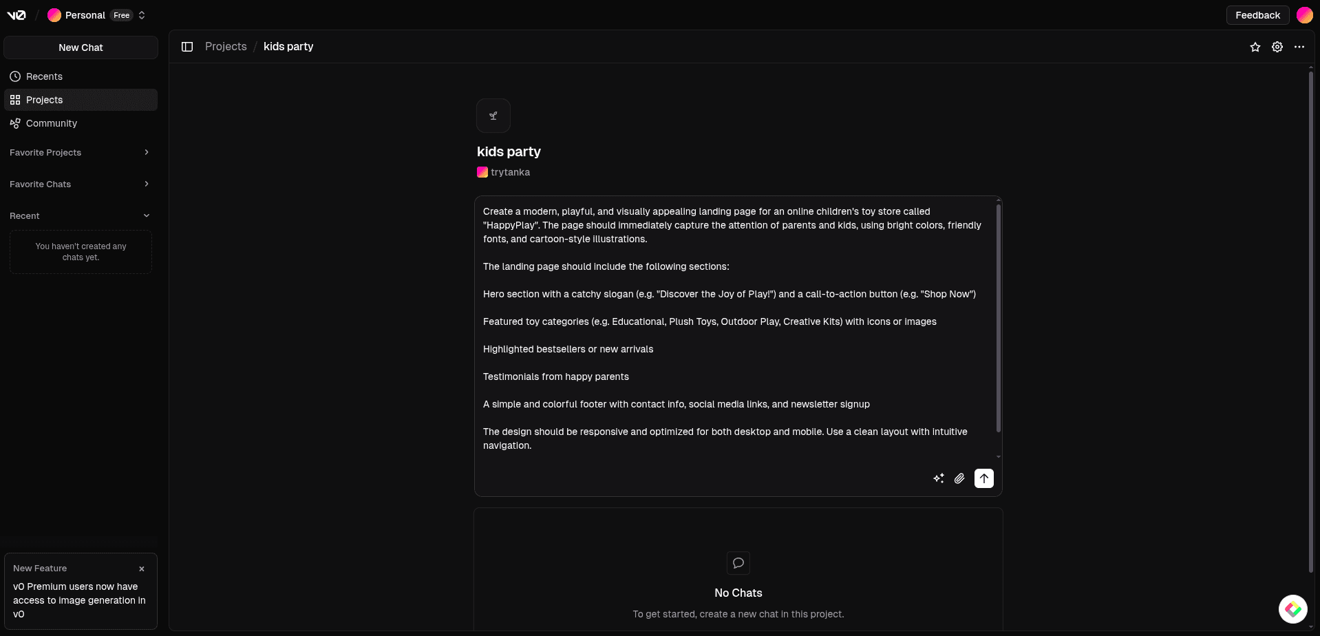 v0.dev screenshot 5