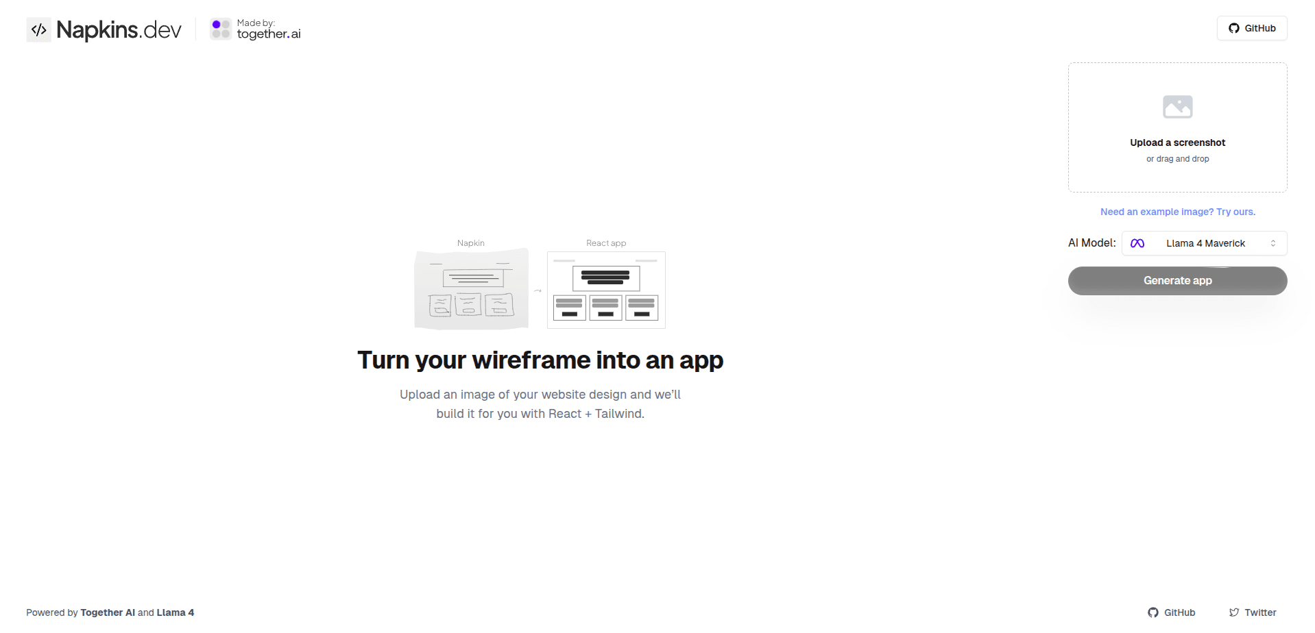 Napkins.dev screenshot 1