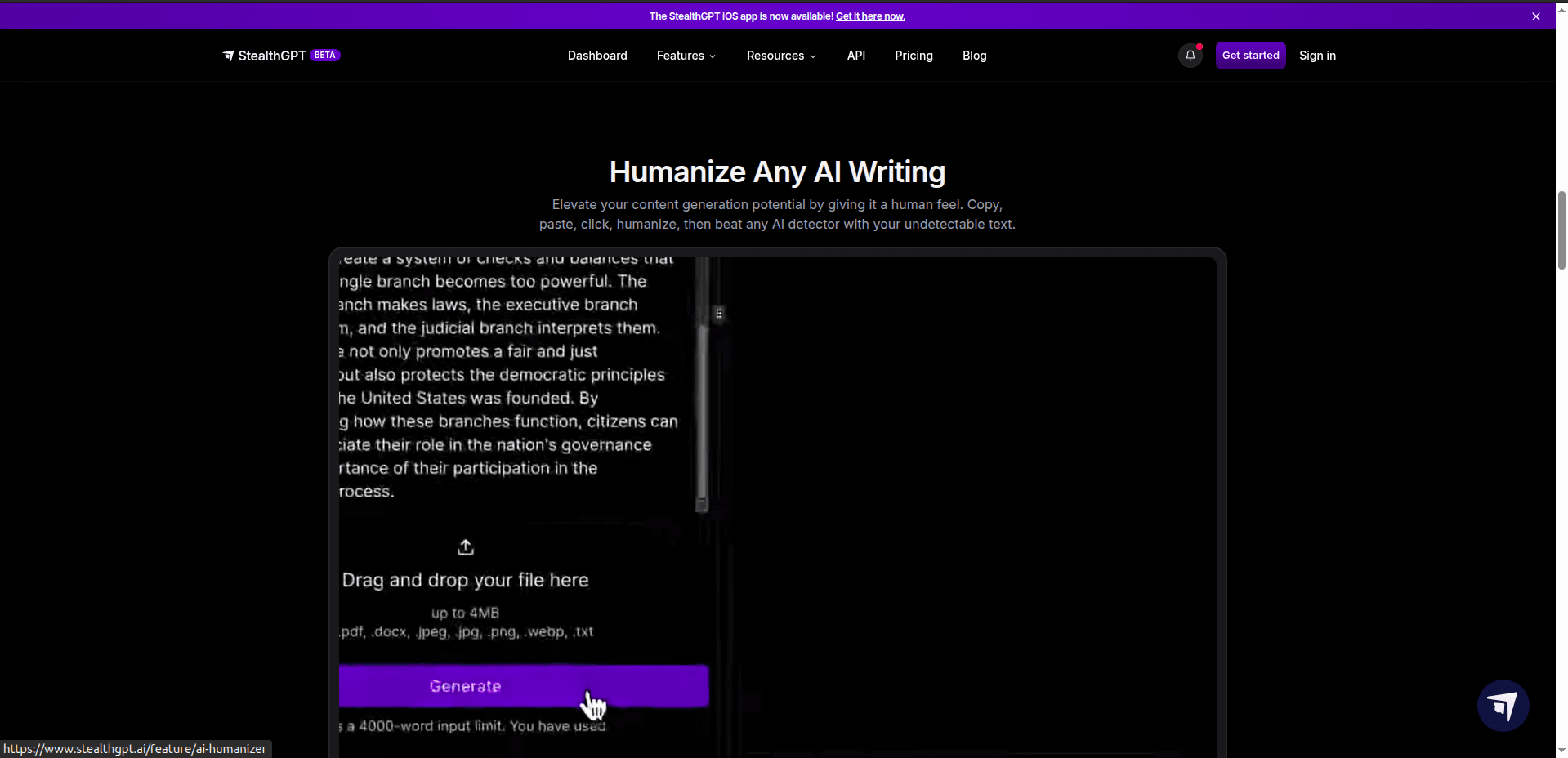 StealthGPT screenshot 1