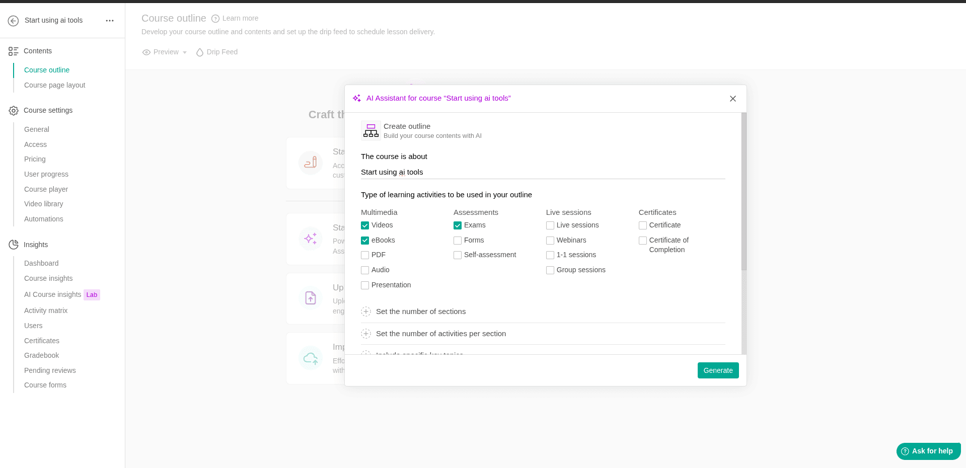 LearnWorlds AI screenshot 2