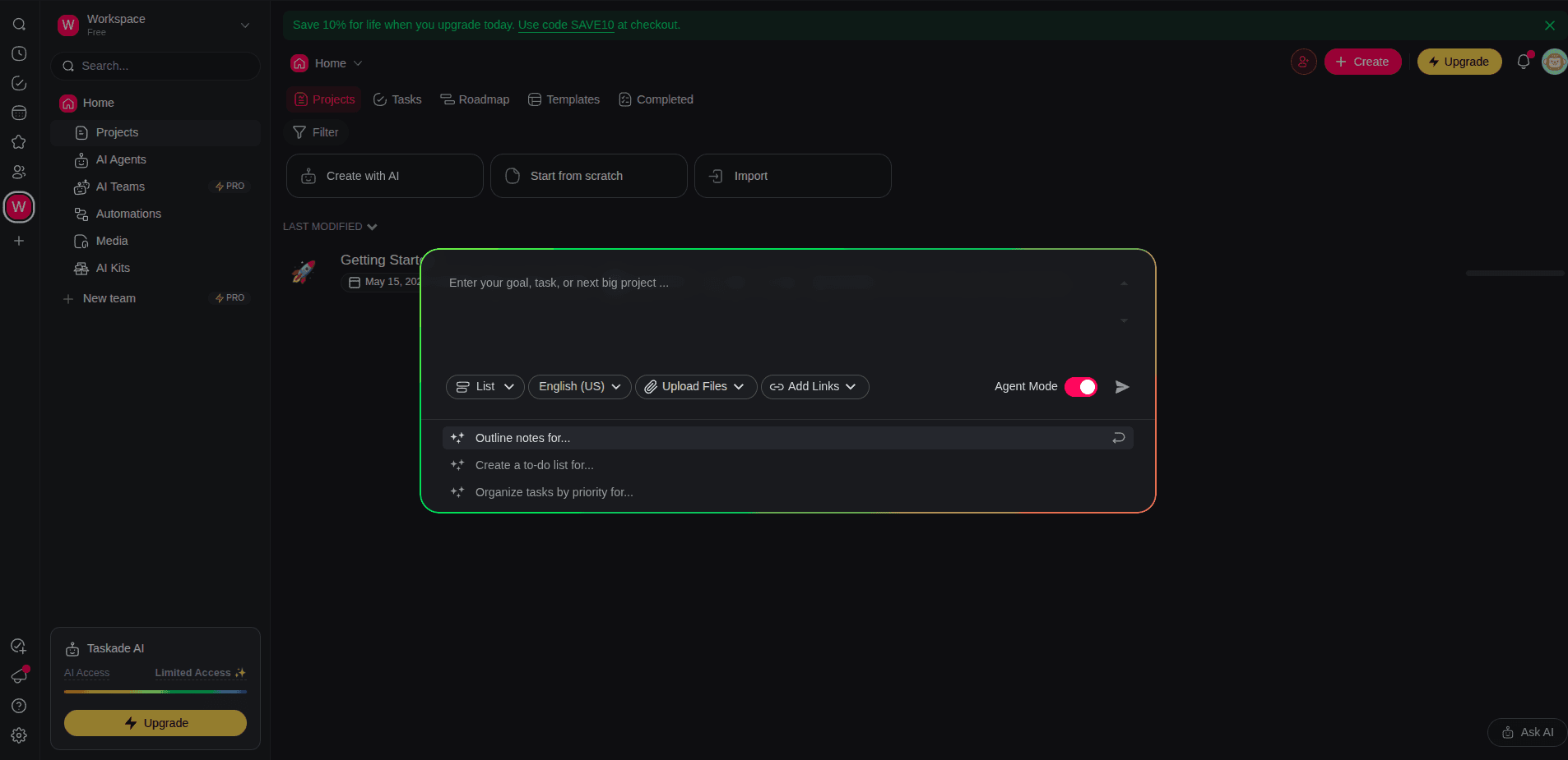 Taskade screenshot 3
