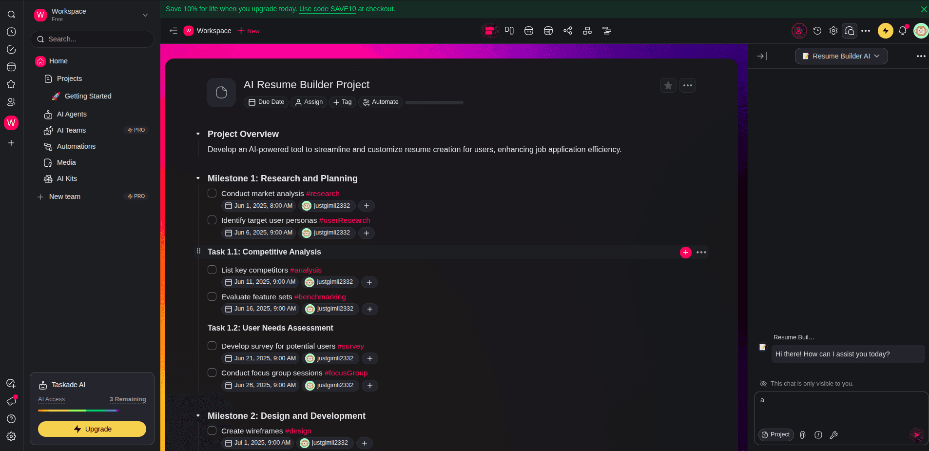 Taskade screenshot 6