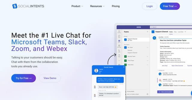 Live Chat for Teams & Slack screenshot 1