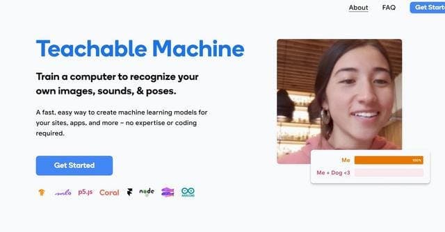 Teachable Machine screenshot 1