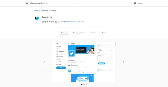 Tweeter screenshot 1