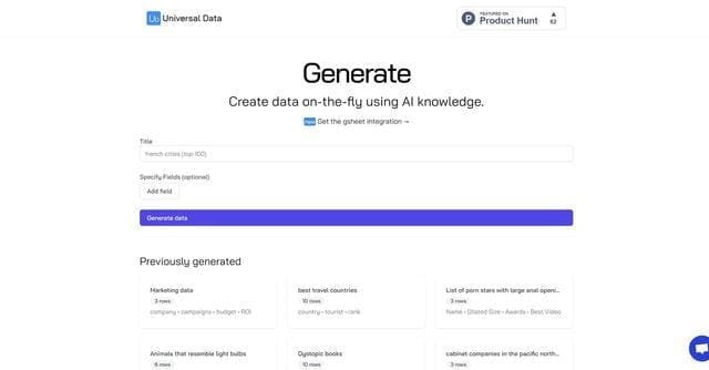 Universal Data Generator screenshot 1
