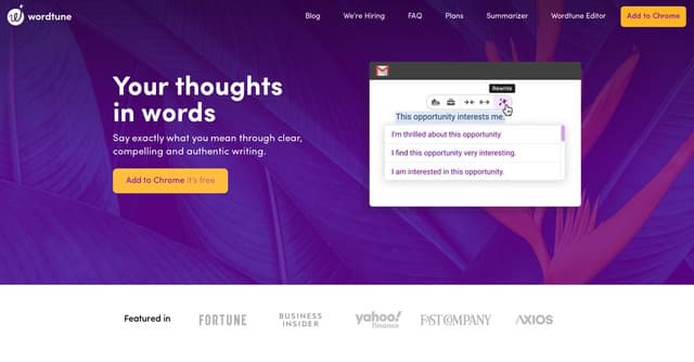 Wordtune screenshot 1