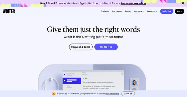 Writer screenshot 1