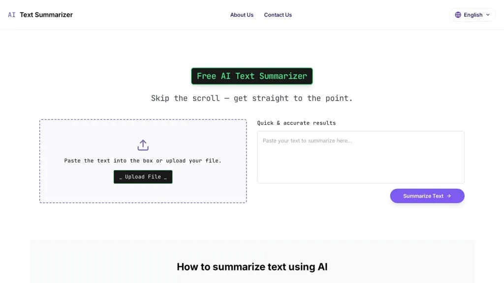 AI Text Summarizer screenshot 1