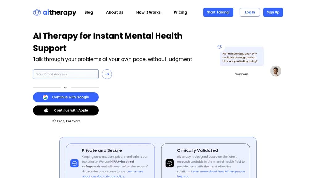 Aitherapy screenshot 1