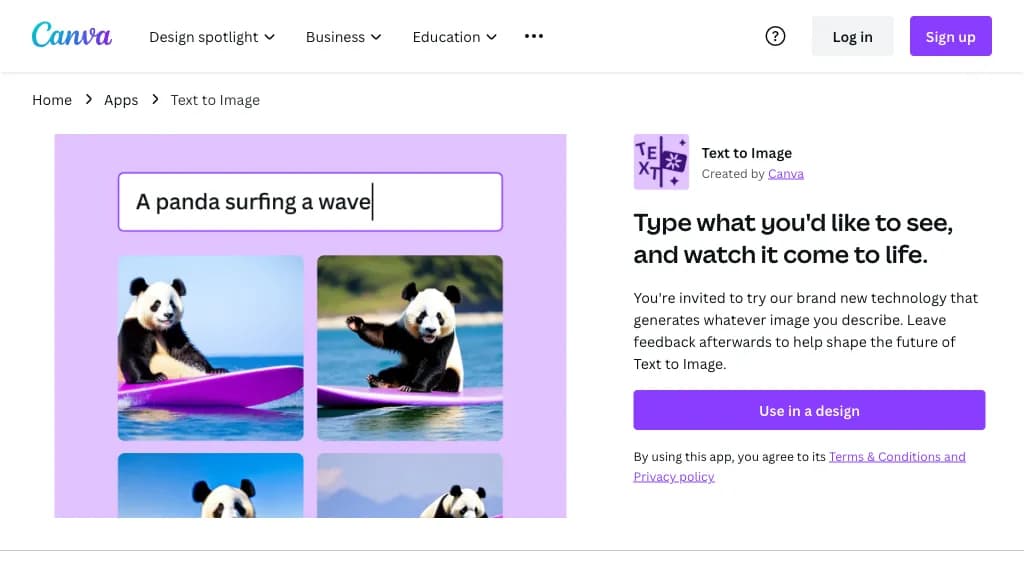 Canva Text to Image screenshot 1