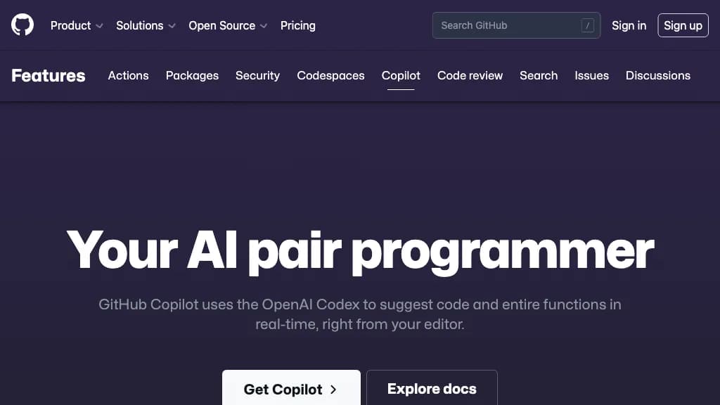 GitHub Copilot screenshot 1