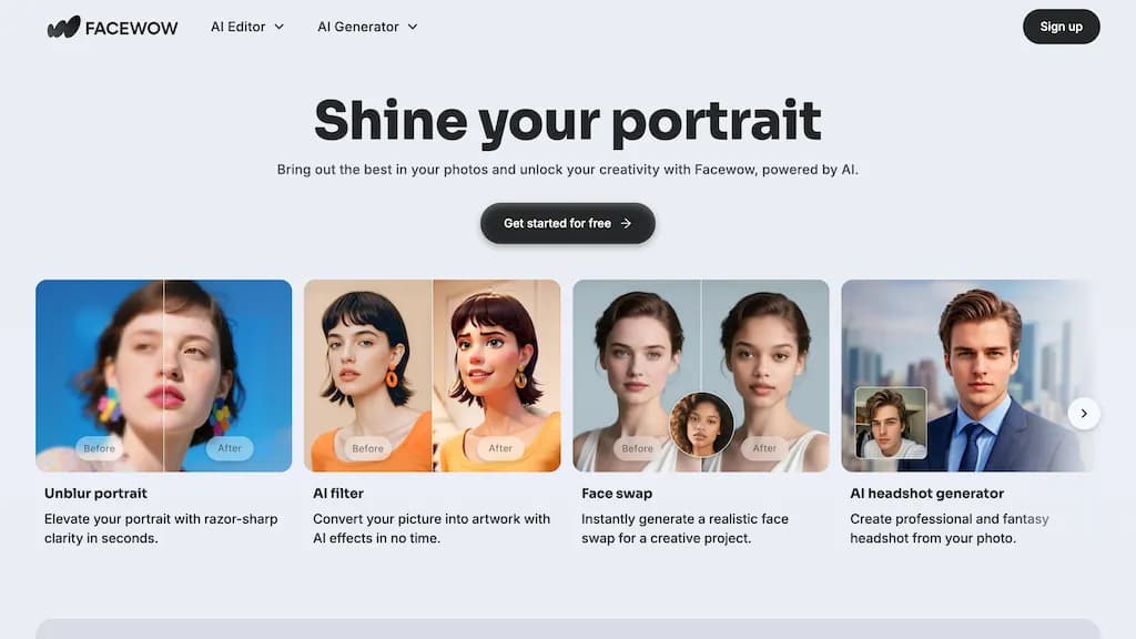 Facewow screenshot 1