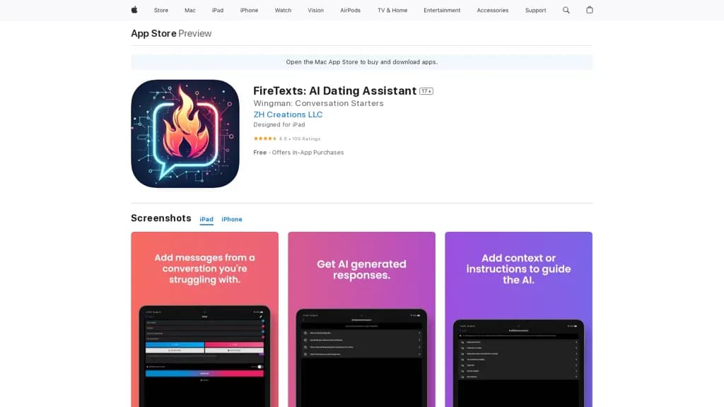 FireTexts AI Rizz Assistant screenshot 1